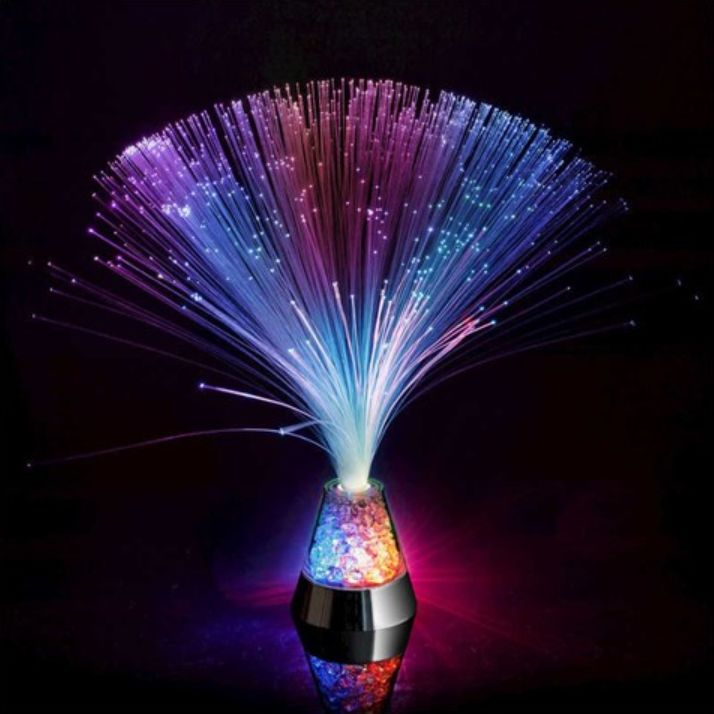 Picture of the fibre optic light switch in rainbow colours.